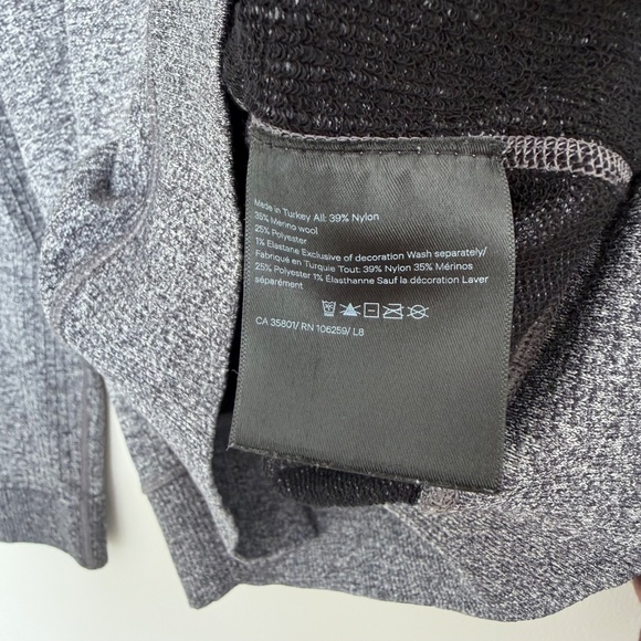LULULEMON Gray Merino Wool Blend Engineered Warmth Crewneck Sweatshirt Small - Picture 5 of 6